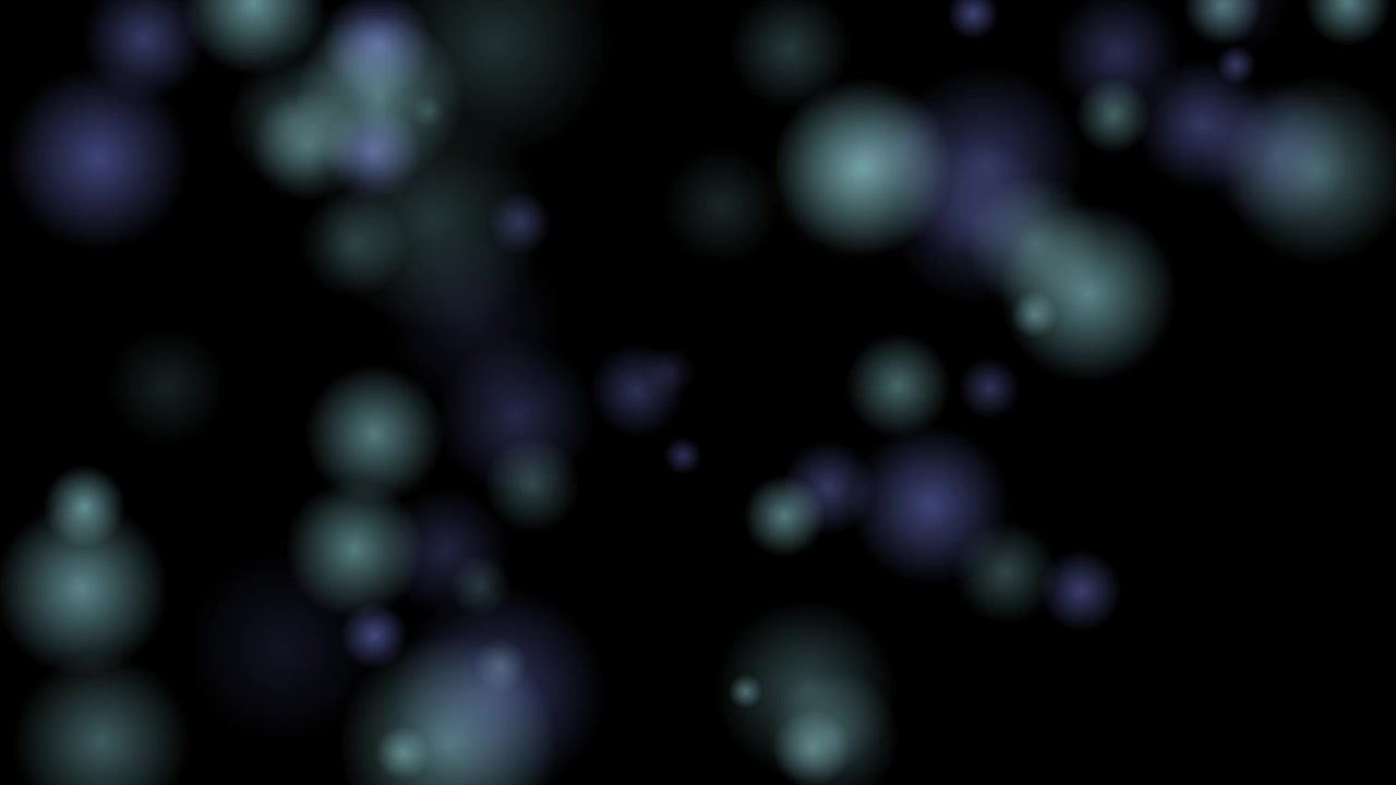 Abstract Motion Background with Floating Blue and Teal Bokeh Particles