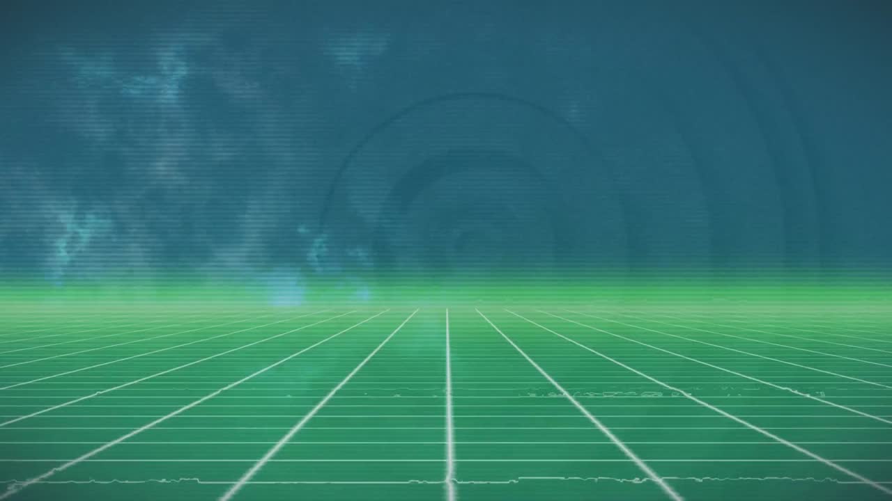 원 위의 모양과 구름의 애니메이션