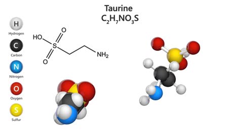 taurine (c2h7no3s). seamless loop.