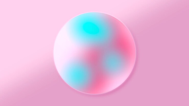 Colorful Abstract Bubble Animation on Pink Background Motion Loop