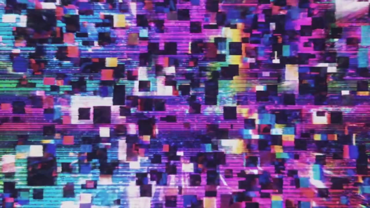 Modelli visivi dinamici che mostrano colori vivaci con elementi astratti in due cornici contrastanti, catturando movimento ed energia in un contesto digitale