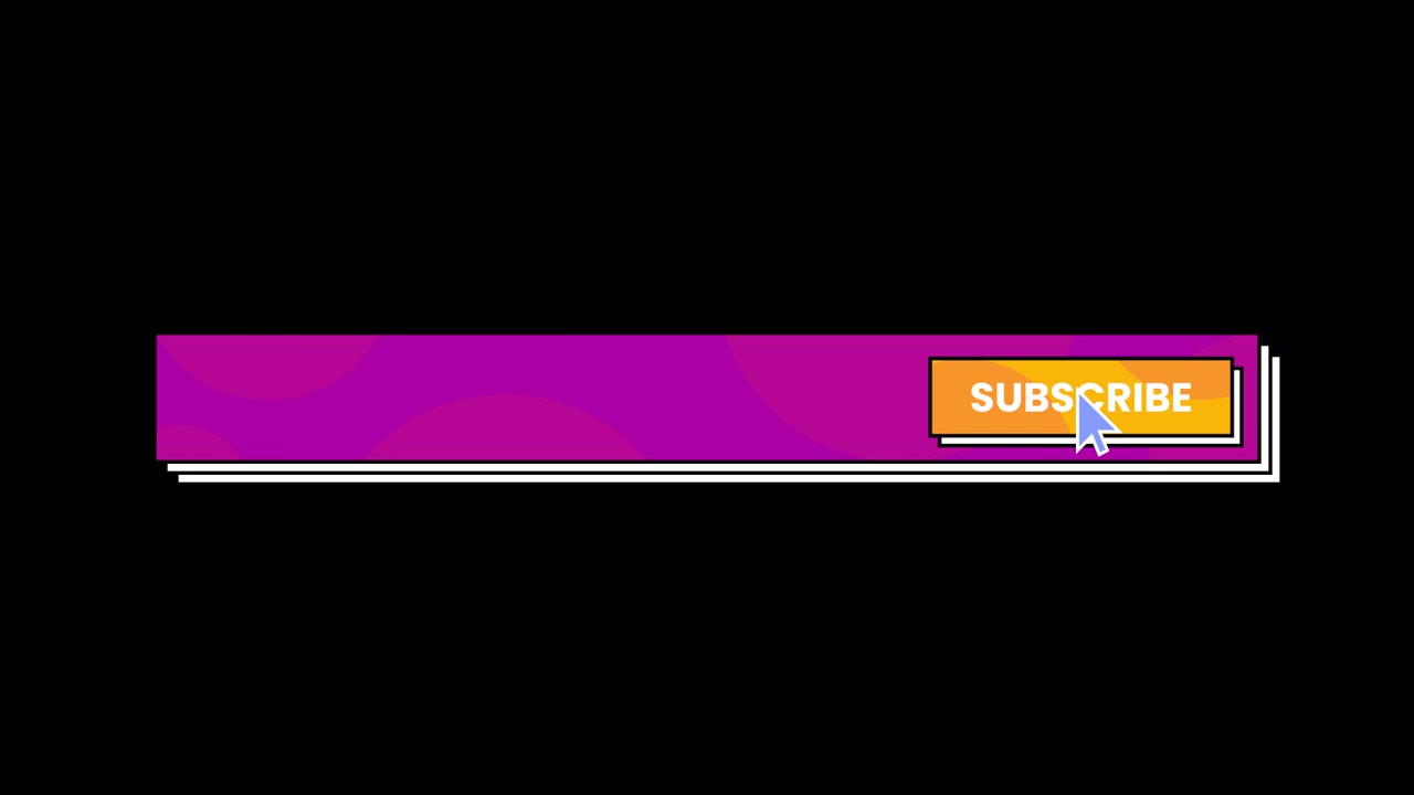 Animated Subscribe Button Lower Third with Mouse Click and Subscribed State