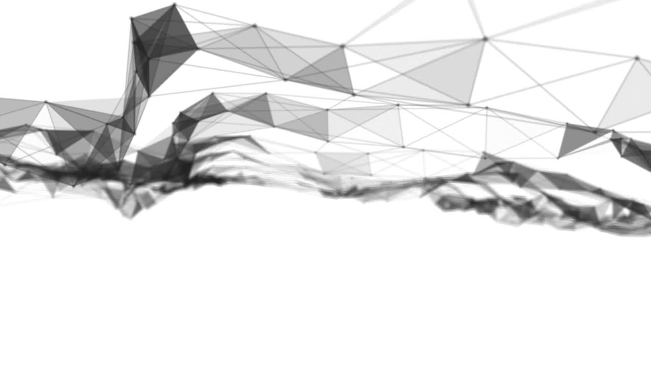 plexus fantasia tecnologia abstrata. fundo geométrico abstrato com linhas em movimento, pontos e triângulos. ciência. medicina e tecnologia. animações de loop