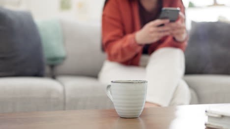 Coffee,-relax-and-table-with-a-woman