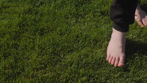 barefoot on grass