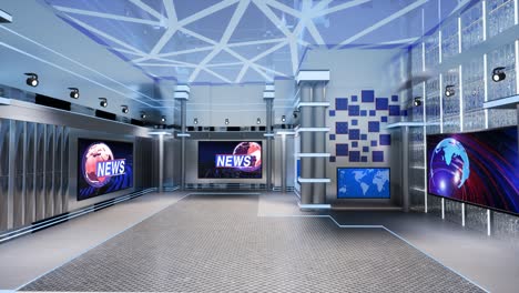 3d virtual tv studio news