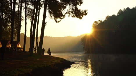 Sonnenaufgang-Am-Morgen-In-Pang-Oung,-Mae-Hong-Son-Thailand