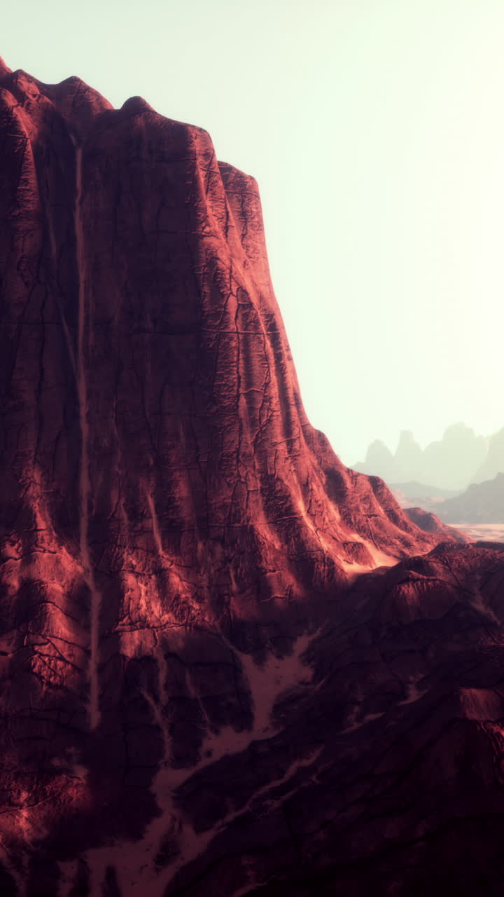 paisaje de montaña roja