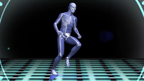 Digital-blue-body-running-on-black-background