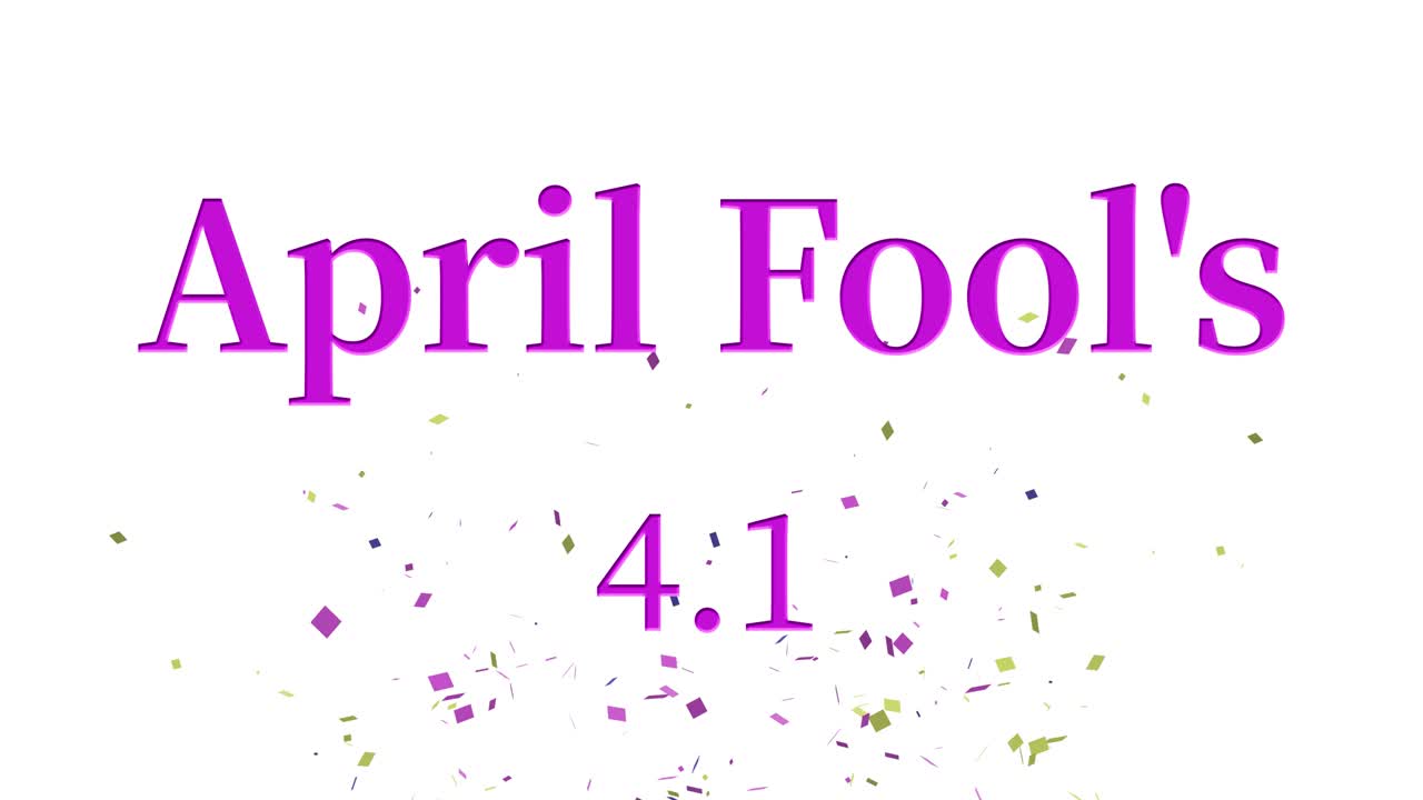 4월의 어리석은 영어 메시지 텍스트 애니메이션 모션 그래픽