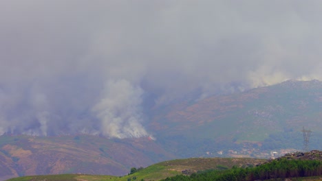 the inferno reaches some villages in the mountains