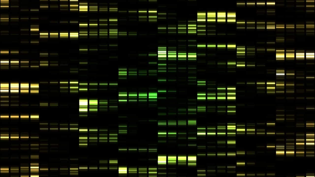 animación de cuadrados amarillos que se mueven rápidamente