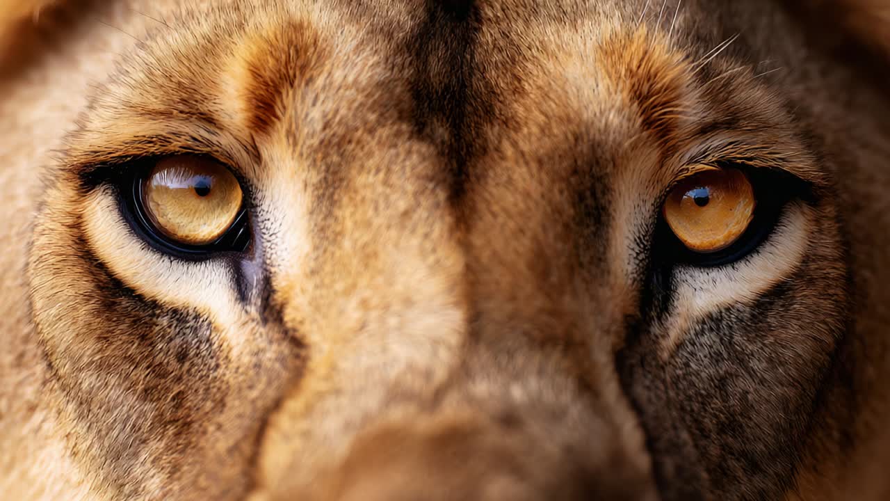 Captivating Close-Up of a Lioness's Eyes Displaying Intensity and Majesty, Evoking the Fierce Nature of the Wild and the Allure of Nature's Most Powerful Creatures