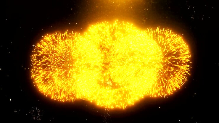 Happy Diwali Dipawali Text Greeting, Wishes with Golden Shining Glitter Star Dust Sparks Blinking Particles Fireworks display on Black Night Background. celebration, greeting card, invitation card. 22