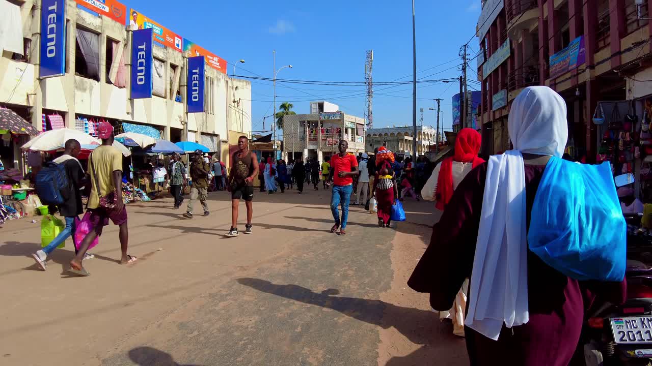 Busy Street Market in Africa