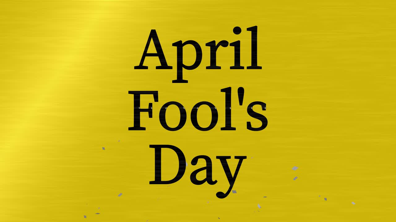 April Fool's English Message Text Animation Motion Graphics