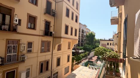 flowers on balcony with street view