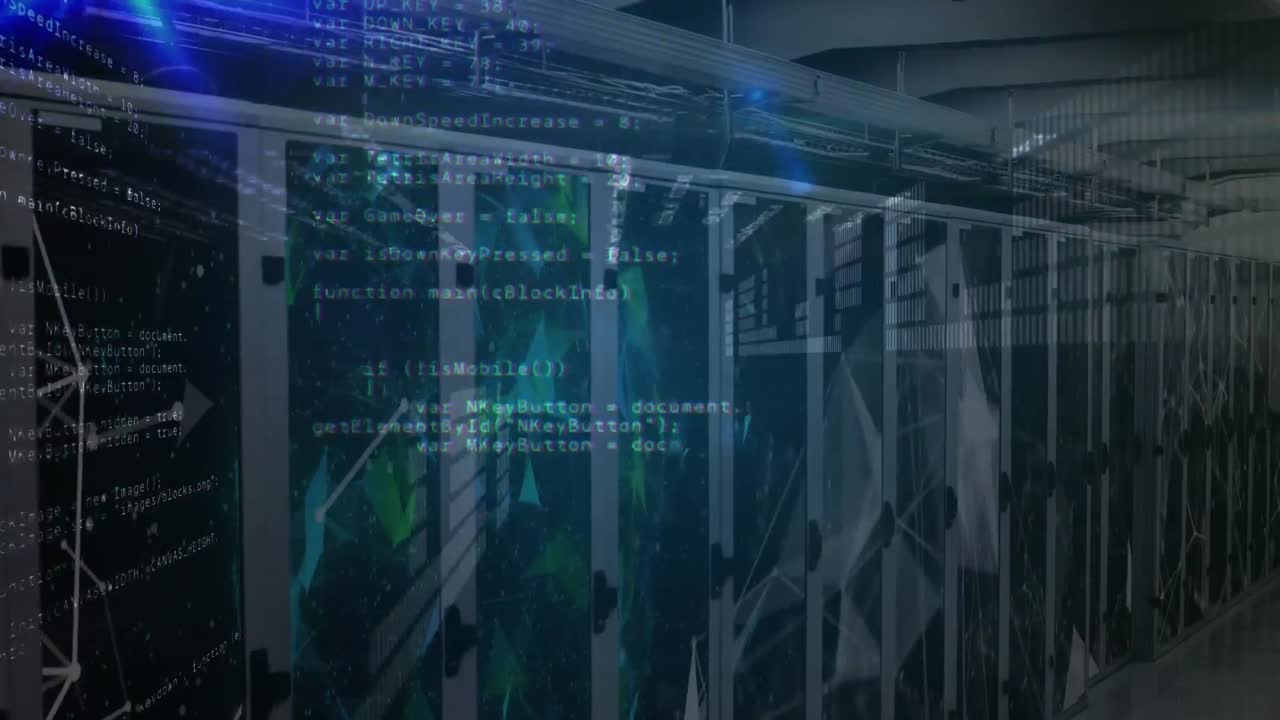 Animation of data processing over computer servers