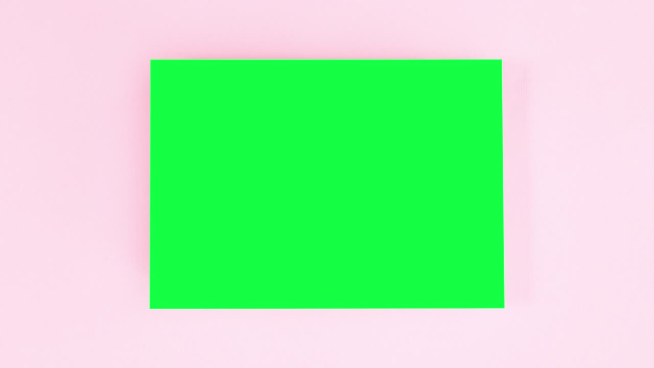 초록색 스크린과 파스텔 분홍색 테마에 빨간 심장을 가진 만적 인 사랑 프레임.