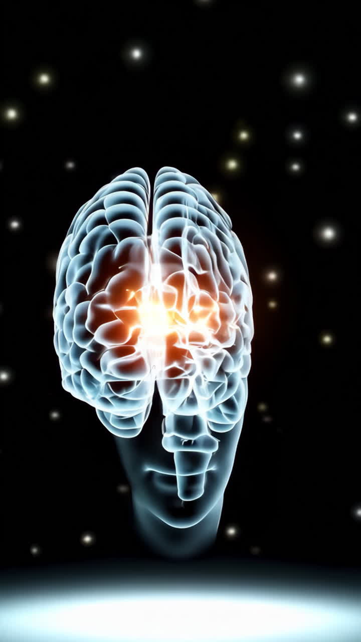 Rendering 3D di un cervello umano