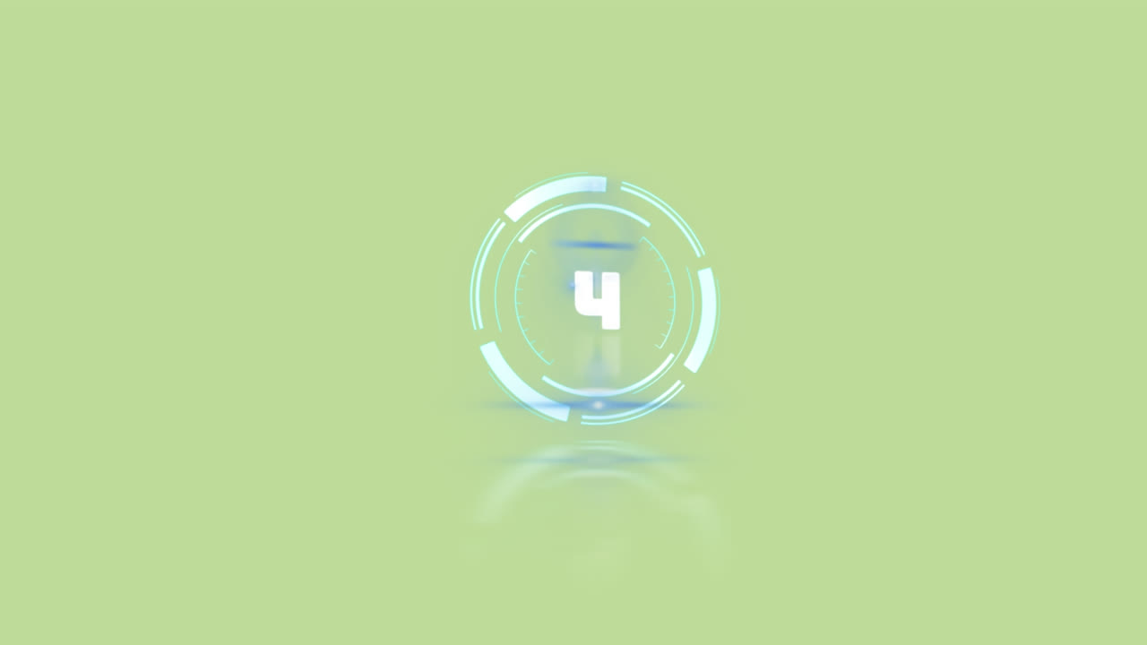 Animation of scope scanning with countdown on green background