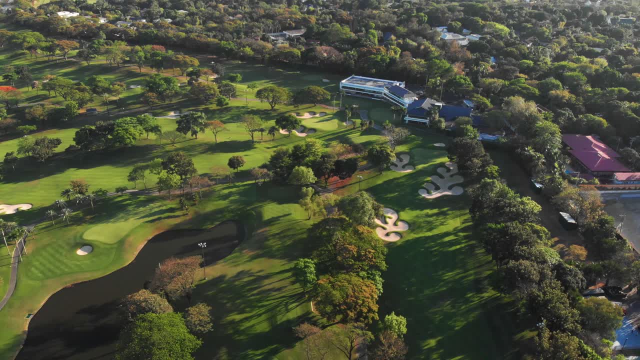 Manila Golf and Country Club from above, BGC. View from BGC to Makati. Philippines
