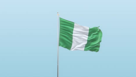 nigeria flag with alpha and background with different angle of movement