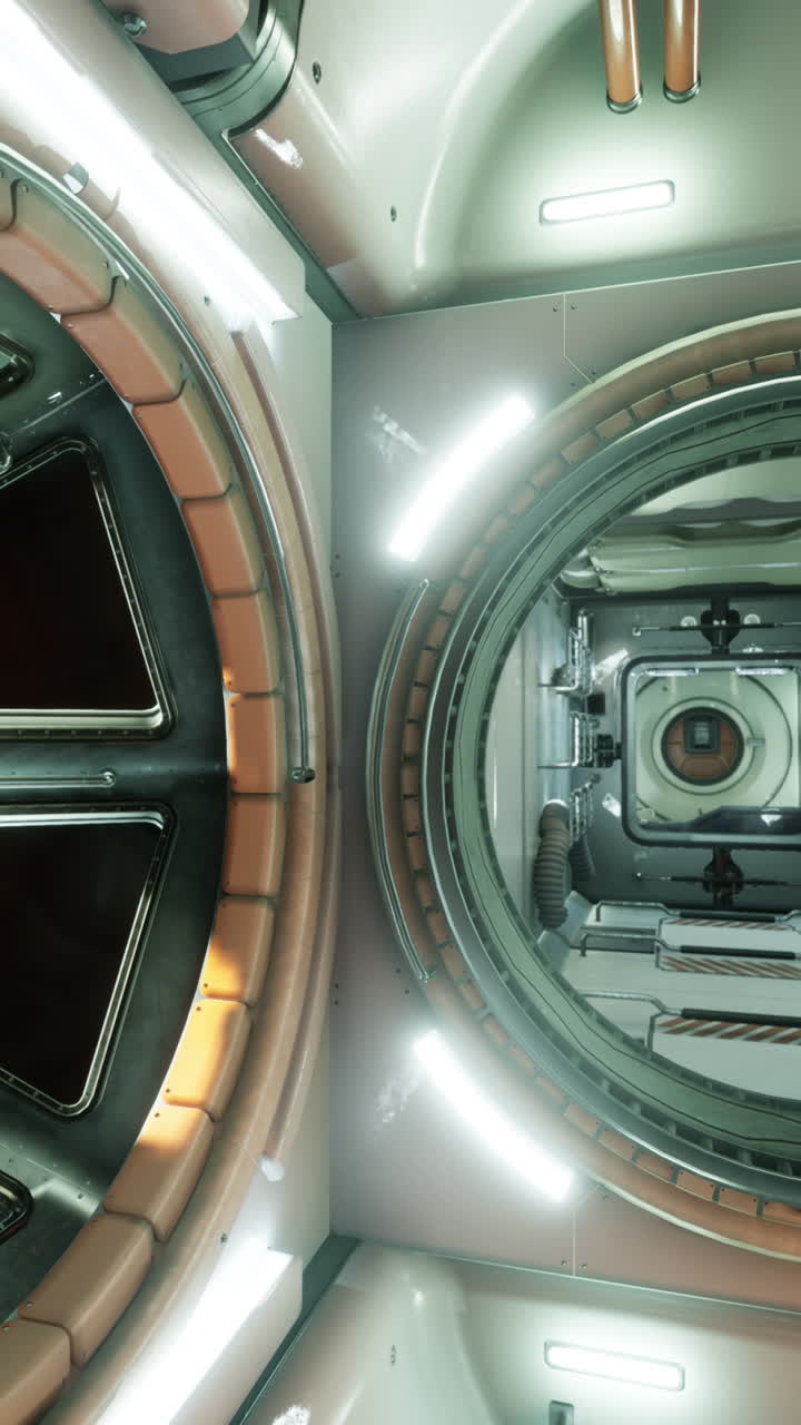 El interior de una nave espacial futurista