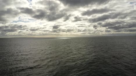 Aerial-Indian-Ocean-on-overcast-day-near-Cottesloe-Beach-,-Perth,-Western-Australia