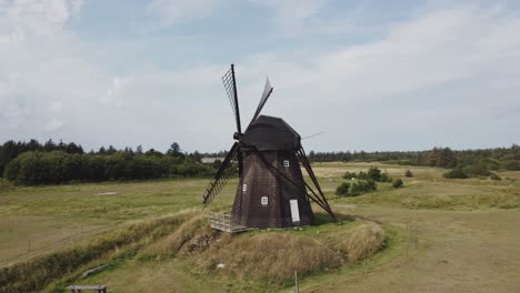 Picturesque-Faddersbol-Molle,-Thisted,-Denmark---Drone-Orbit