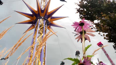 festival swing chair ride flies riders over midway gardan