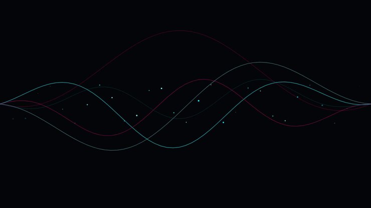 Abstract Motion Graphics with Flowing Neon Wave Lines