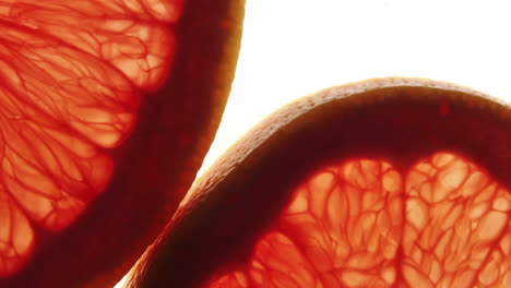 close-up of half blood orange