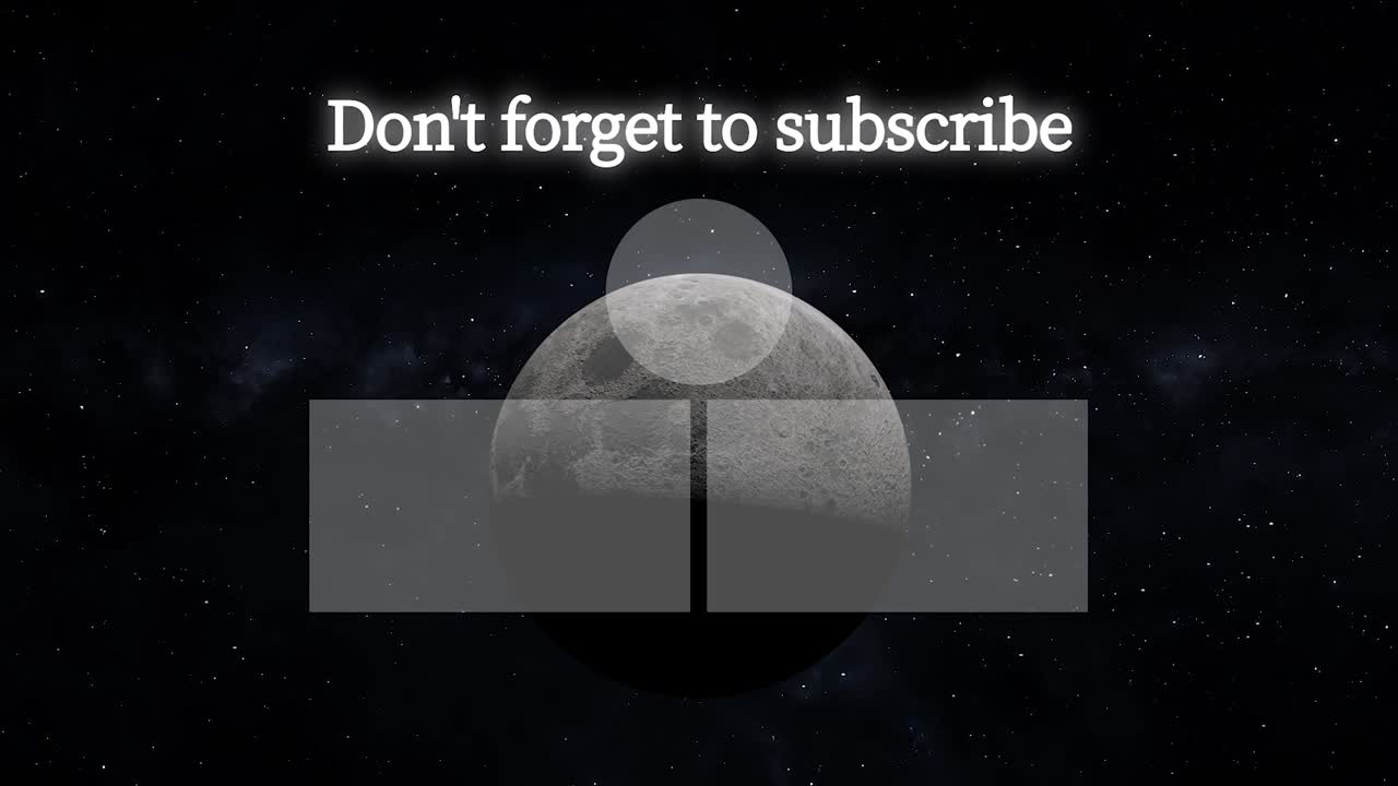 달의 공간 끝 카드 끝 화면 모션 그래픽