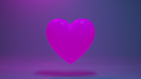 floating heart in vibrant colors