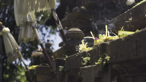 incense burning at a buddhist temple