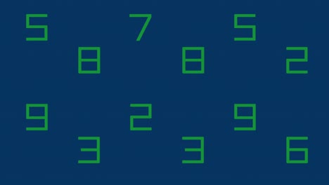 background animation of digital numbers