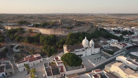 castro marim castle overlooking sao tiago parish church and town houses