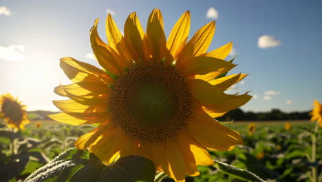 hermoso campo de girasoles