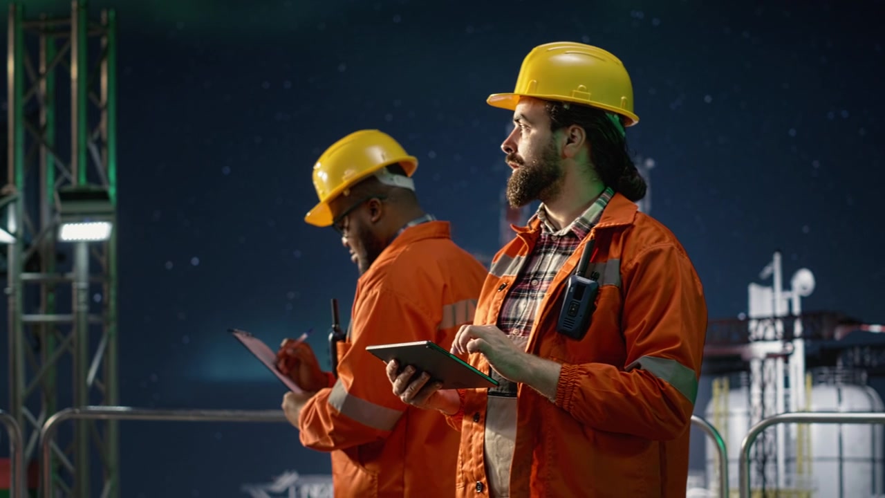 Monitoring fuel shortages, embargo and offshore platform engineer