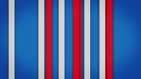 animación de líneas coloreadas con la bandera de los estados unidos sobre fondo azul