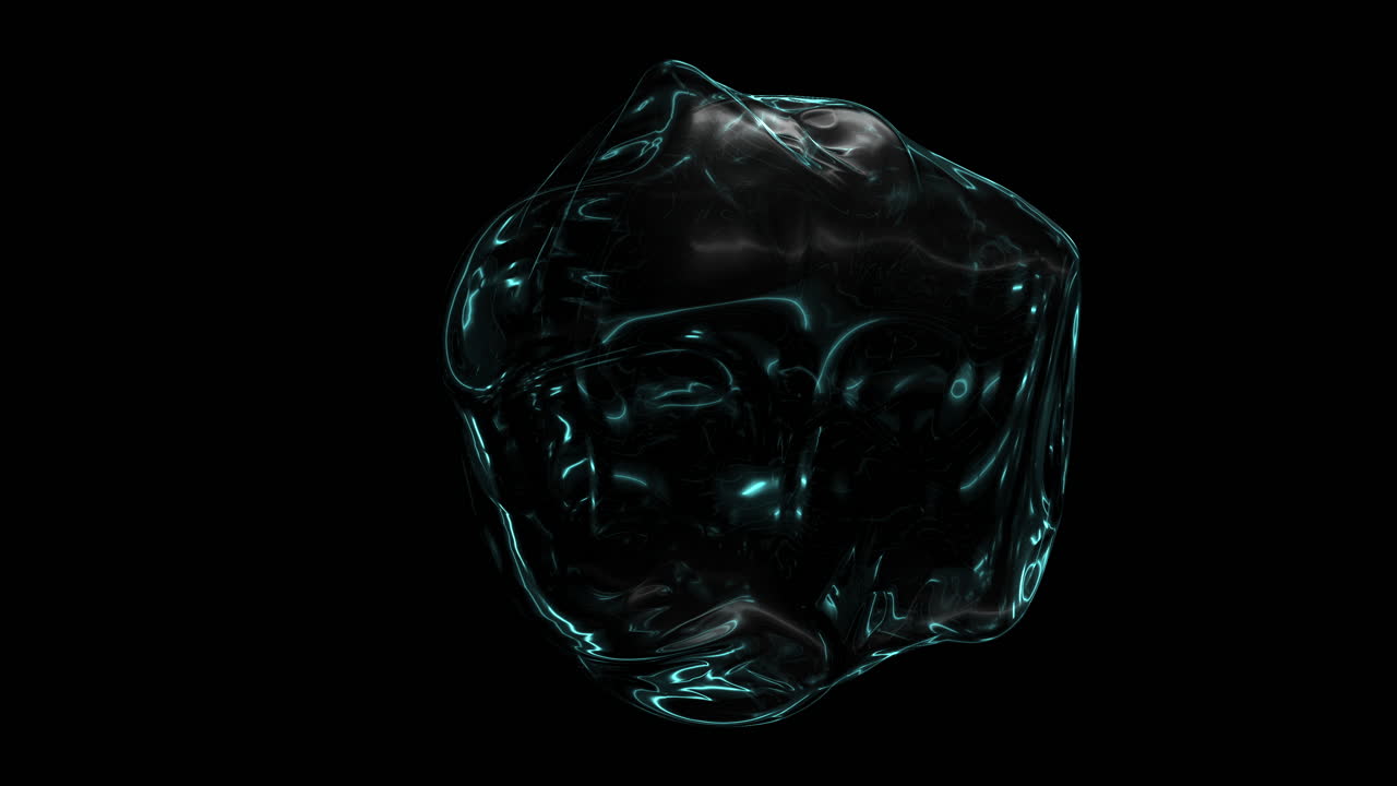 bola de cristal azul brillante representación impresionante en 3d