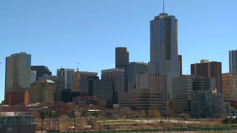 the skyline of denver colorado skyline ion a sunny day 1