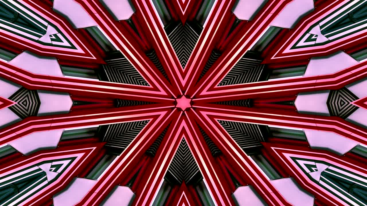Padrão Caleidoscópico Abstrato