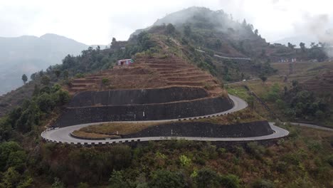 尼泊爾巴爾迪巴斯高速公路 (bardibas highway) 旁邊的無人機影像