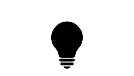 lamp bulb with lightning, turns on and off, blink, simple flat icon. animated idea, energy, power sign.