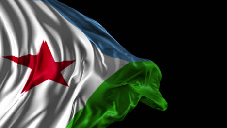 waving flag of djibouti