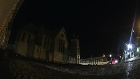 timelapse iglesia noche de la iglesia exterior 2