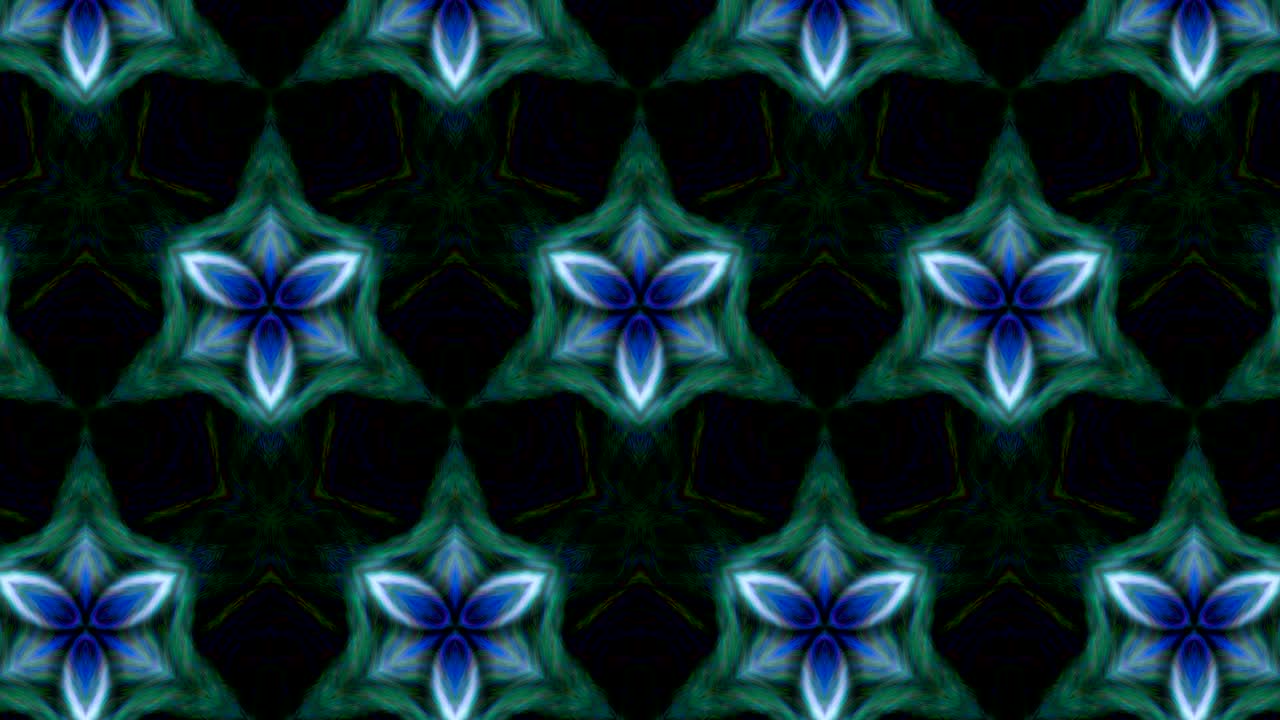 patrones de secuencia de caleidoscopio virtual, ciclo infinito o sin costuras.