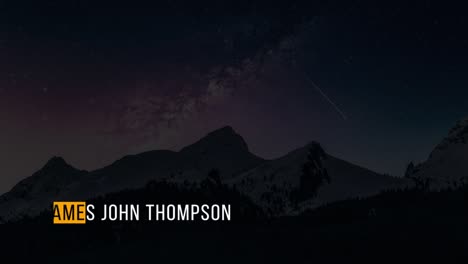 mountain scenery with names and titles